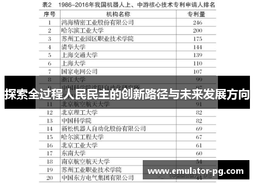 探索全过程人民民主的创新路径与未来发展方向