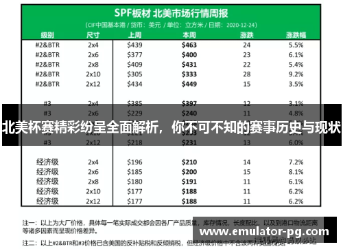 北美杯赛精彩纷呈全面解析，你不可不知的赛事历史与现状